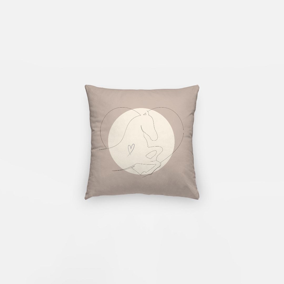 Horse Artisan Pillow Case 10 Inch