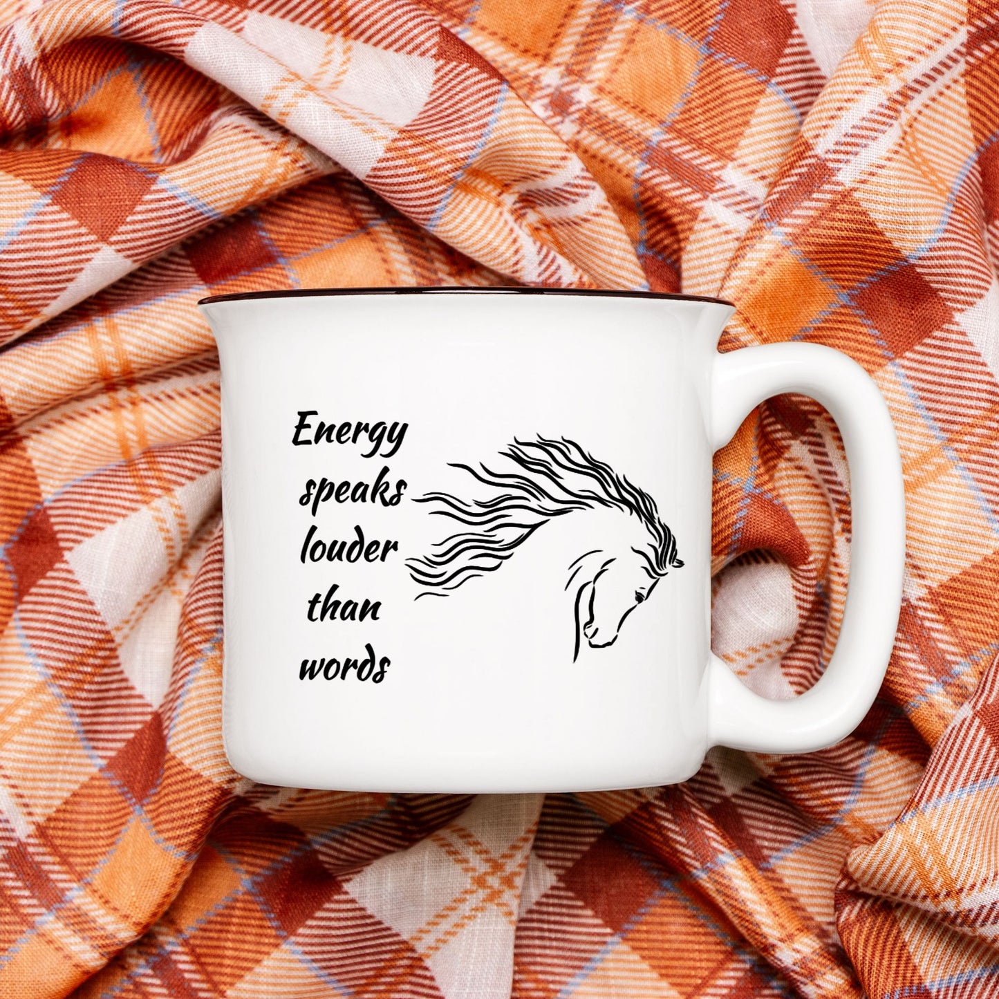 Energy  Speaks ,Ceramic Mug White 13oz